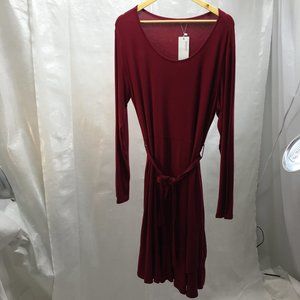 Kyerivs Women's Burgundy Wrap Dress Modal